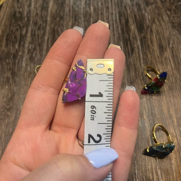 Ruby Jade Gold Ring - Picture 4 of 5